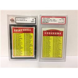 1972 O-PEE-CHEE CHECKLIST TRADING CARDS LOT
