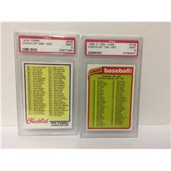 CHECKLIST TRADING CARDS LOT