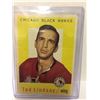 Image 1 : 1959-60 ROBERT LINDSAY #6 TOPPS HOCKEY TRADING CARD