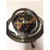 Image 2 : ROTATING SEMI PRECIOUS WORLD GLOBE W/ COMPASS