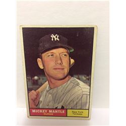 1961 MICKEY MANTLE #300 TOPPS BASEBALL TRADING CARD