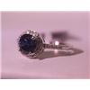 Image 2 : Exquisite Sterling Silver Ring with Blue Sapphire