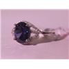Image 2 : Exquisite Sterling Silver Ring with Lab Blue Sapphire