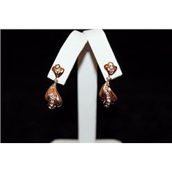 Fine 14kt Rose Gold over Silver Earrings (19E)