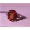 Image 1 : Exquisite Sterling Silver Ring with Lab Orange Sapphire