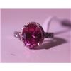 Image 2 : Exquisite Sterling Silver Ring with Pink Sapphire