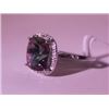 Image 2 : Exquisite Sterling Silver Ring with Lab Alexandrite