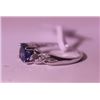 Image 3 : Exquisite Sterling Silver Ring with Lab Blue Sapphire
