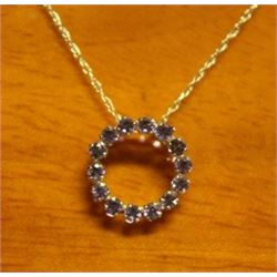 Beautiful 14kt Gold Pendant with Tanzanite