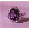 Image 1 : Exquisite Sterling Silver Ring with Amethyst