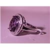 Image 2 : Exquisite Sterling Silver Ring with Amethyst
