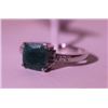 Exquisite Sterling Silver Ring with Genuine Columbian Emerald