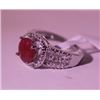 Image 2 : Exquisite Sterling Silver Ring with Pigeon Blood Ruby