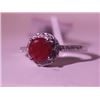 Image 1 : Exquisite Sterling Silver Ring with Pigeon Blood Ruby
