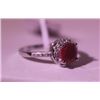 Image 2 : Exquisite Sterling Silver Ring with Pigeon Blood Ruby