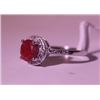 Image 3 : Exquisite Sterling Silver Ring with Pigeon Blood Ruby