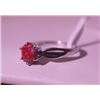 Image 2 : Exquisite Sterling Silver Ring with Round Cut Pigeon Blood Ruby