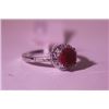 Image 1 : Exquisite Sterling Silver Ring with Pigeon Blood Ruby