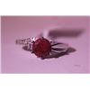 Image 1 : Exquisite Sterling Silver Ring with Pigeon Blood Ruby