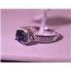 Image 1 : Exquisite Sterling Silver Ring with Lab Blue Sapphire