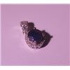 Image 1 : Exquisite Sterling Silver Pendant with Blue Sapphire