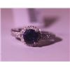 Image 2 : Exquisite Sterling Silver Ring with Blue Sapphire