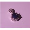 Exquisite Sterling Silver Pendant with Blue Sapphire