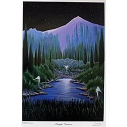 Lithograph "Twilight Visitation"  Steven Lavaggi