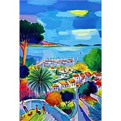 Lithograph "Theoule"  Jean Claude Picot