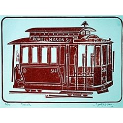 Hand Signed Color Etching, Entitled: "Powel & Mason Sts"