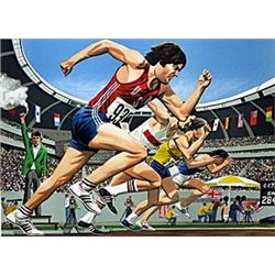 Lithograph "Brucer Jenner Decathlon"  William Nelson