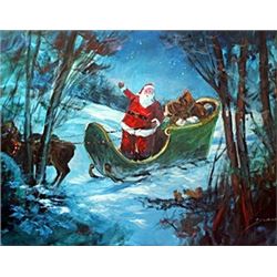Santa's Sleigh - Original by Michael Schofield