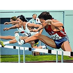 Lithograph "Brucer Jenner Decathlon"  William Nelson