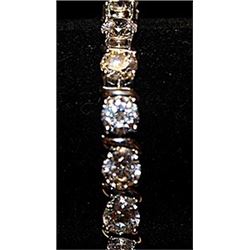 Gorgeous Cubic Zirconia Sterling Silver Bracelet.