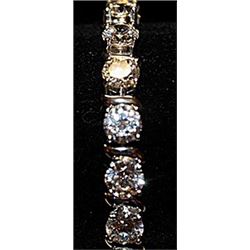 Beautiful Russian Cubic Zirconia SS Bracelet.