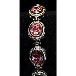 Gorgeous Lab Sapphires Sterling Silver Bracelet.