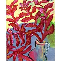 Vase of Flowers - Oil on Paper - Chalm Soutine