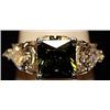 Image 1 : Beautiful Green Peridot & White Topaz SS Ring. (508L)
