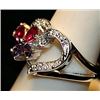 Image 2 : Gorgeous Multi Colored Sterling Silver Ring. (513L)