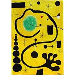Child with Dog - Oil on Paper - Joan Miro