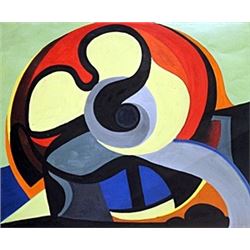 Composition - Oil on Paper - Auguste Herbin