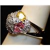 Image 2 : Beautiful Multi Colored Gemstones SS Ring. (521L)