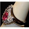 Image 2 : Gorgeous Ruby with White Sapphires SS Ring. (531L)