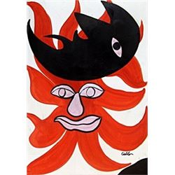 Sun and Moon - Oil on Paper - A. Calder