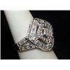 Image 2 : Lady's Fancy Silver Ring with Diamonds (79I)