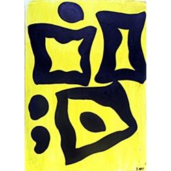 The Lake - Oil on Paper - Jean Hans Arp