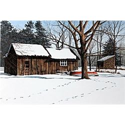 Lithograph "Wolf Tracks"  Helen Rundell