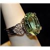 Image 3 : Fancy Green Lab Alexandrite SS Ring. (544L)