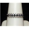 Beautiful Silver Ring with Black & White Diamonds (88I)