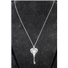 Image 1 : Gorgeous Silver Heart-Cross-Key Shape Necklace with Diamonds (92I)